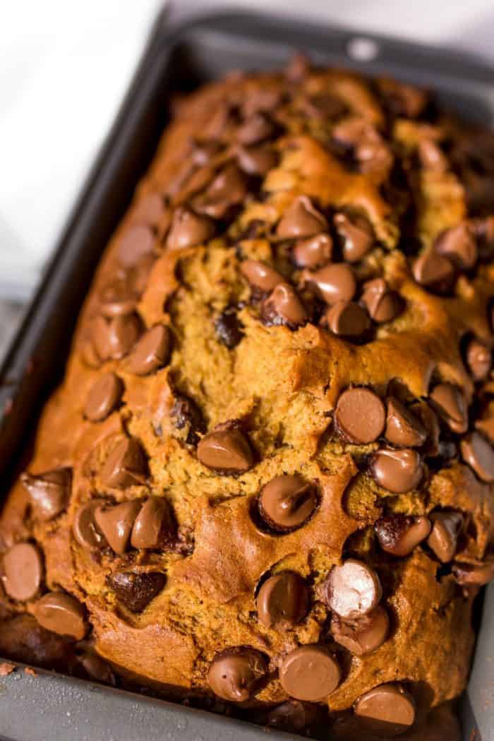 Pumpkin Chocolate Chip Banana Bread