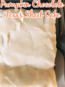 Pumpkin Chocolate Texas Sheet Cake