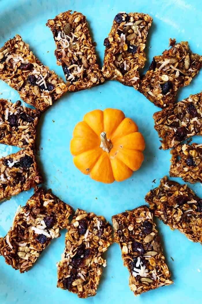 https://reluctantentertainer.com/wp-content/uploads/2018/10/Baked-Pumpkin-Granola-Bars-2-700x1049.jpg