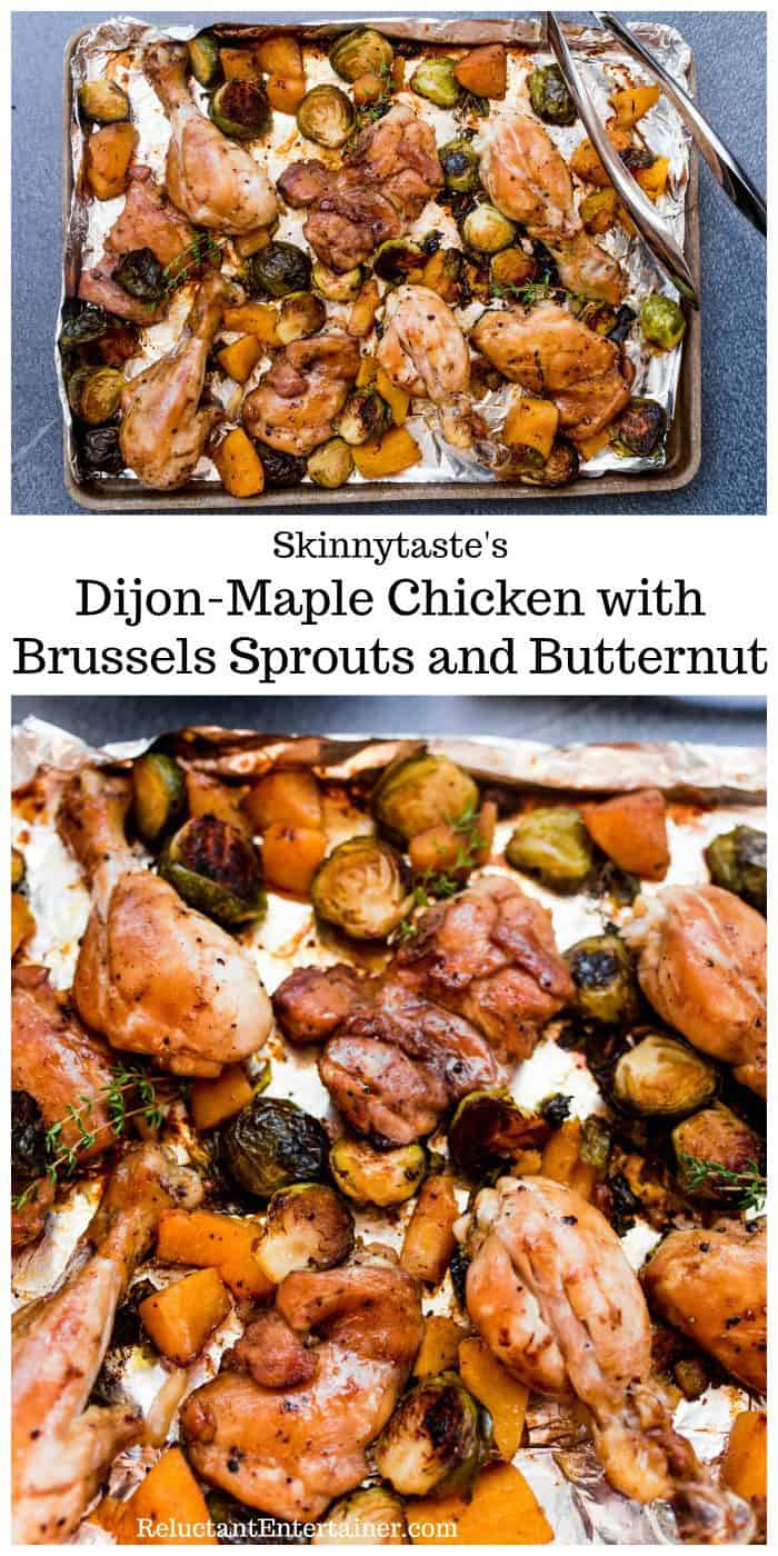 Dijon-Maple Chicken with Brussels Sprouts - Reluctant Entertainer