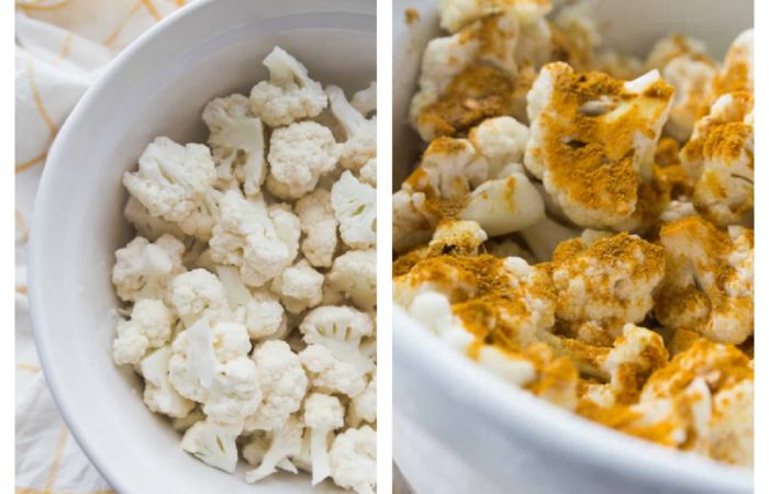adding turmeric to cauliflower