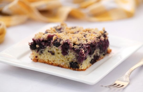 square piece of blueberry buckle