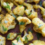 Roasted Cauliflower with Turmeric