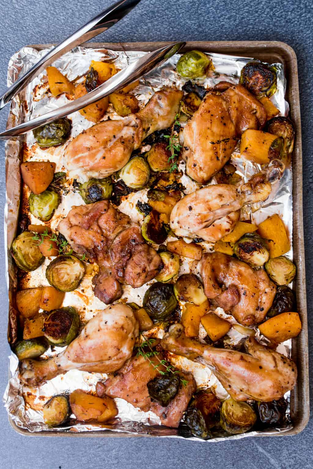 Dijon-Maple Chicken with Brussels Sprouts - Reluctant Entertainer