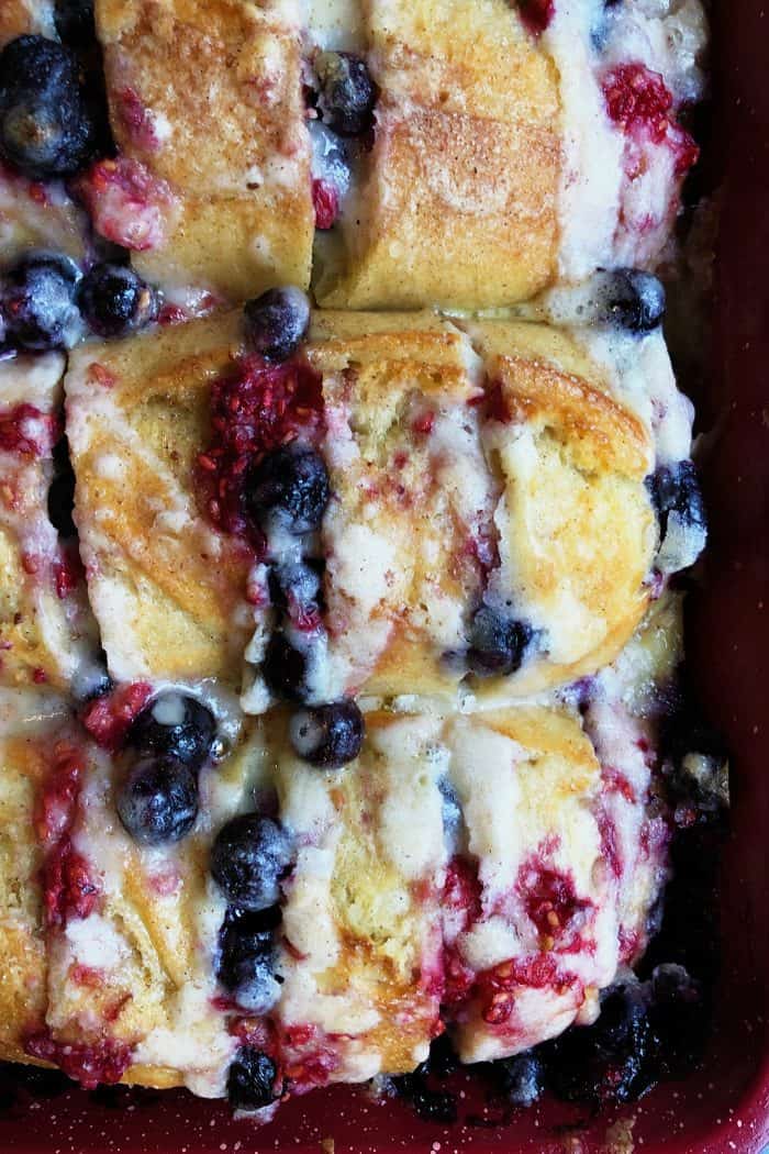 Baked Berry Mascarpone Stuffed French Toast