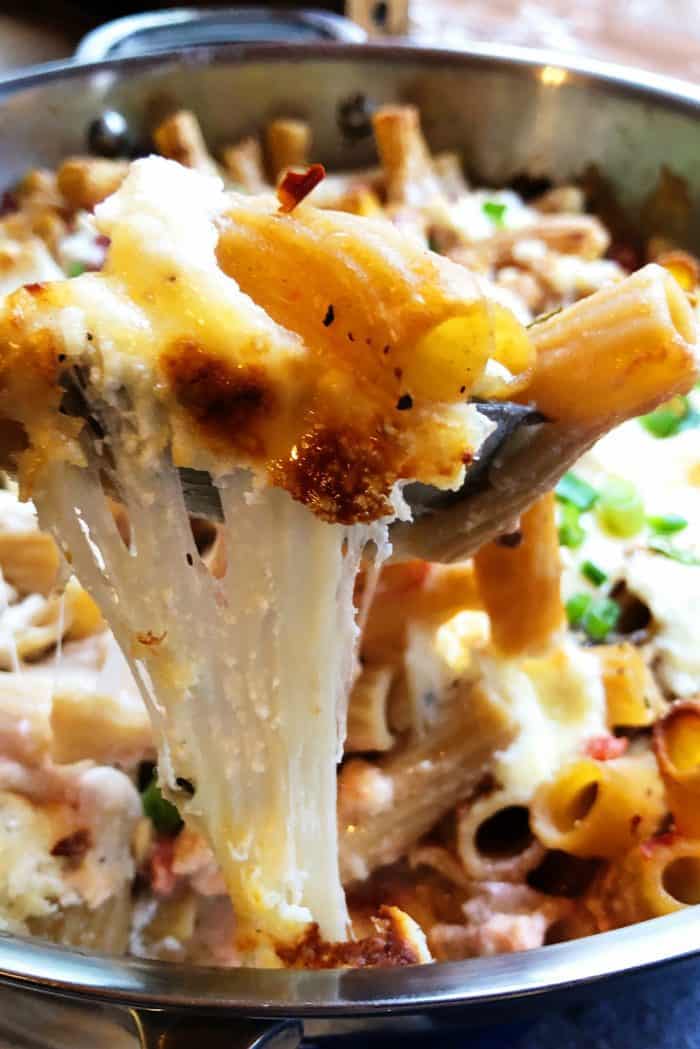 Gooey Best Four Cheese Pasta Bake