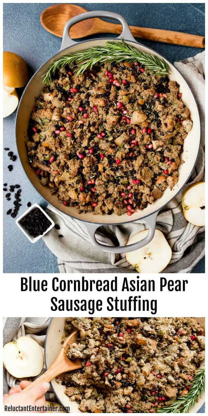 Blue Cornbread Asian Pear Sausage Stuffing Recipe