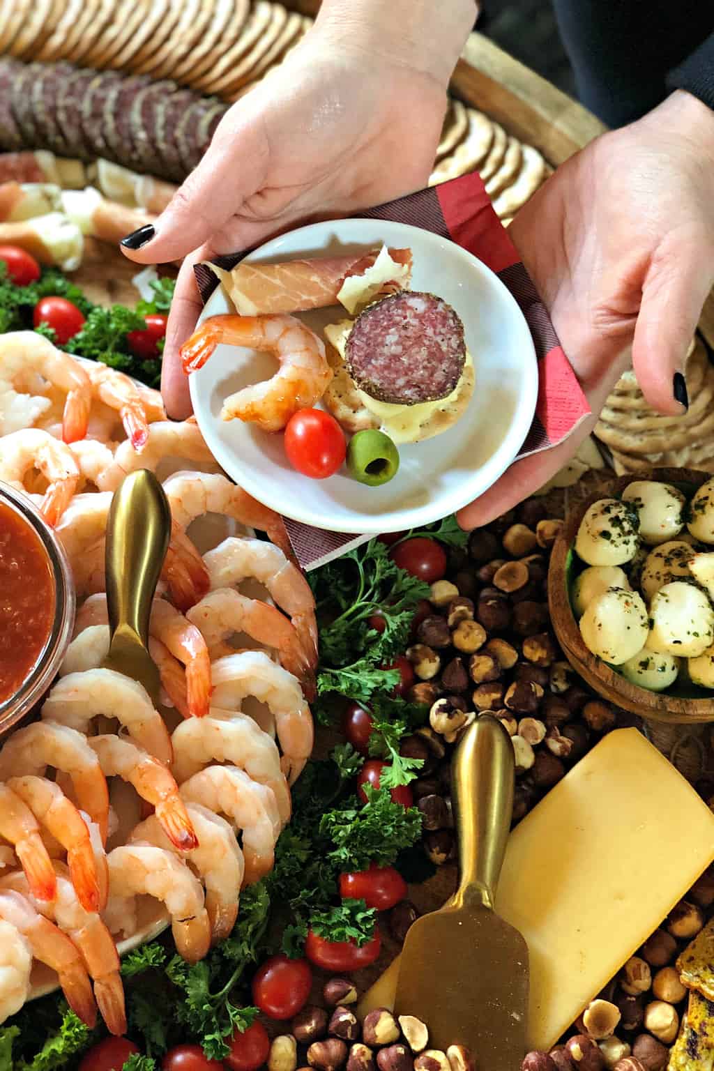 Epic Shrimp Cocktail Charcuterie Board - Reluctant Entertainer