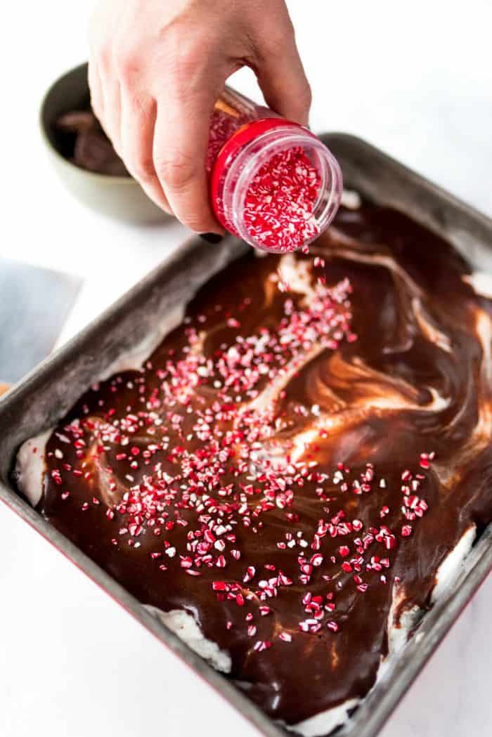 Frozen Peppermint Ice Cream Dessert