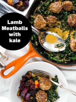 Lamb Meatballs with creamy Kale