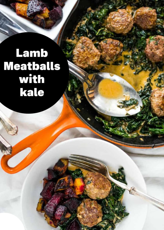 Lamb Meatballs with creamy Kale