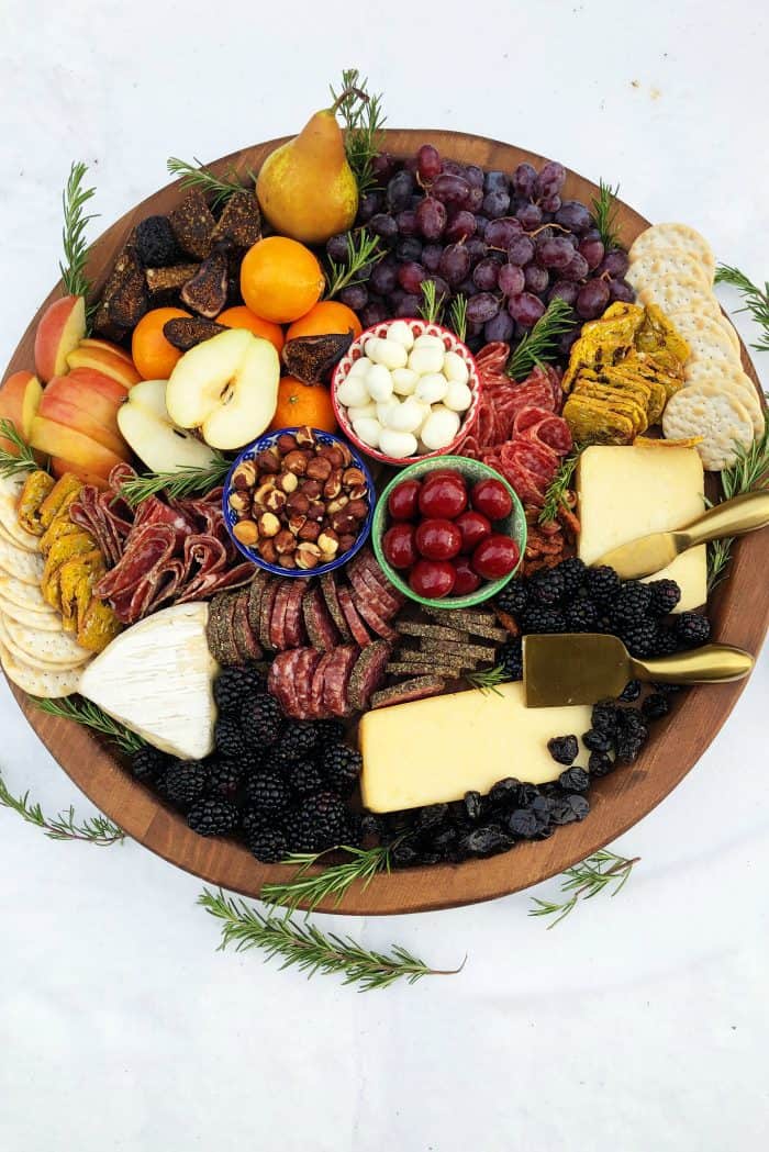 Festive Winter Rustic Charcuterie Board