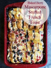 Stuffed French Toast with berries and mascarpone cheese