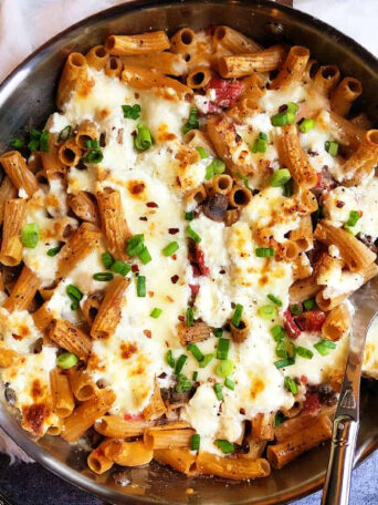 easy vegetarian Four-Cheese Pasta