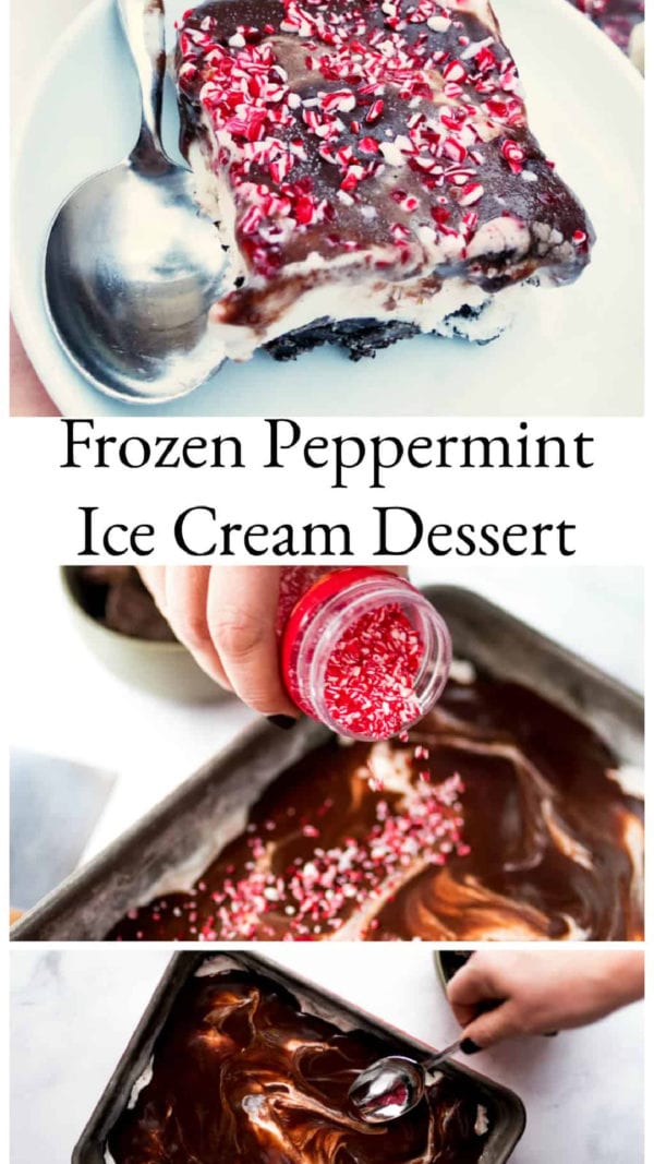 Frozen Peppermint Ice Cream Dessert