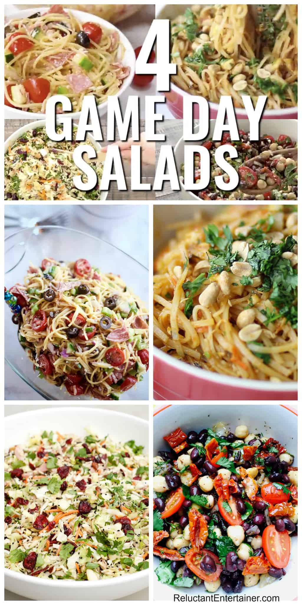 4 Game Day Salads to Serve a Crowd - Reluctant Entertainer