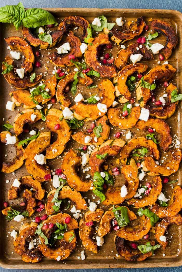 Baked Delicata Squash Salad with Feta