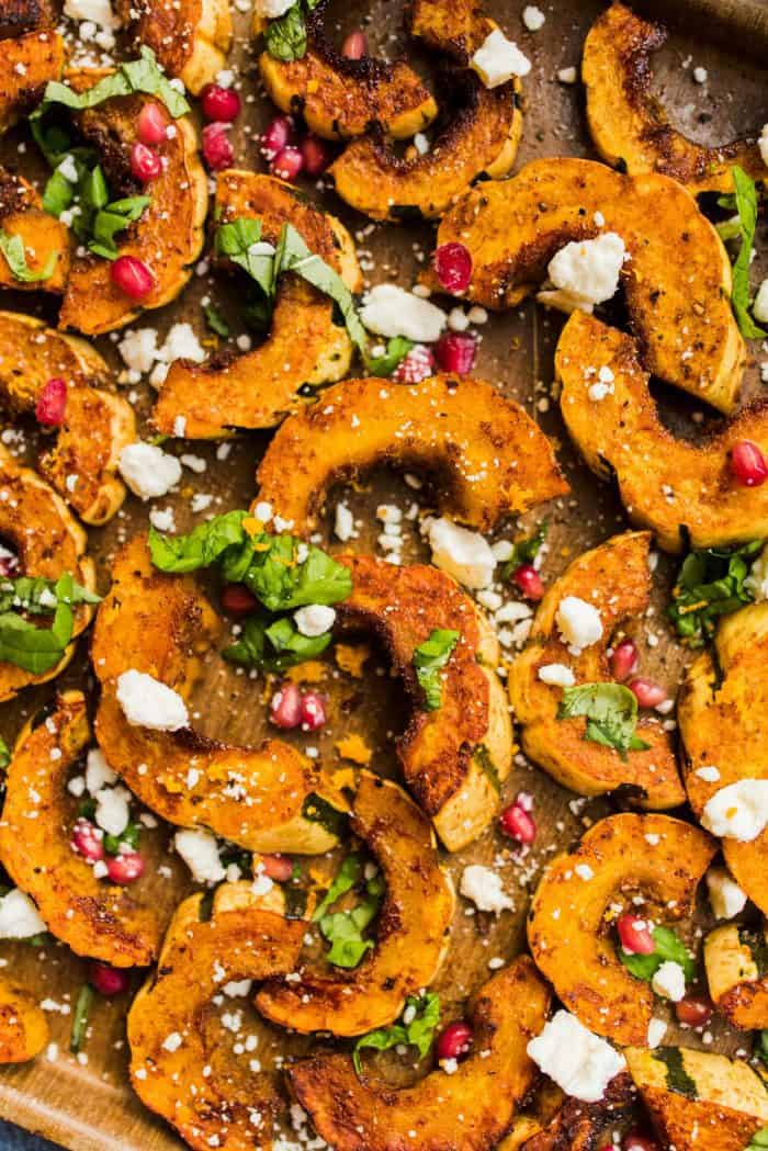 Spicy Delicata Squash Salad with Feta recipe