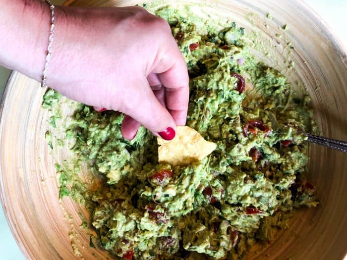 Best Bacon Guacamole Recipe with chips