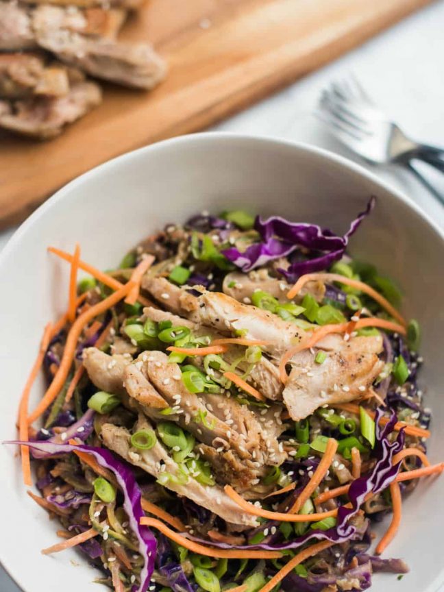 Chicken Pad Thai Noodle Bowl Reluctant Entertainer