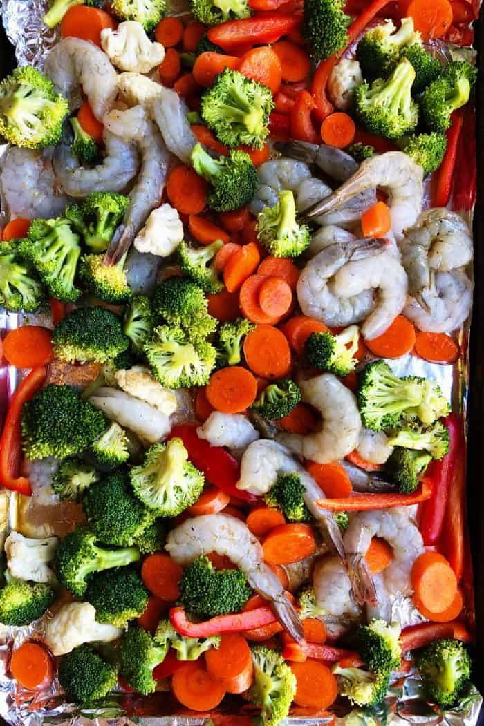 Ginger Shrimp Sheet Pan Dinner