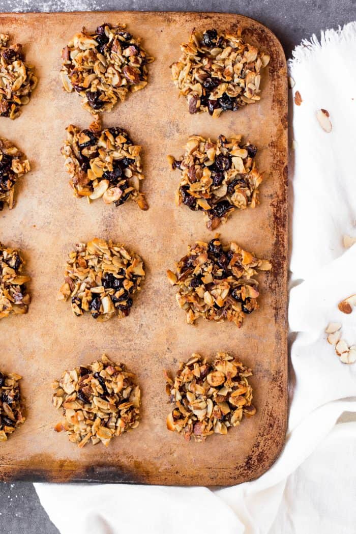 Simple Almond Cranberry Crunch Cookies