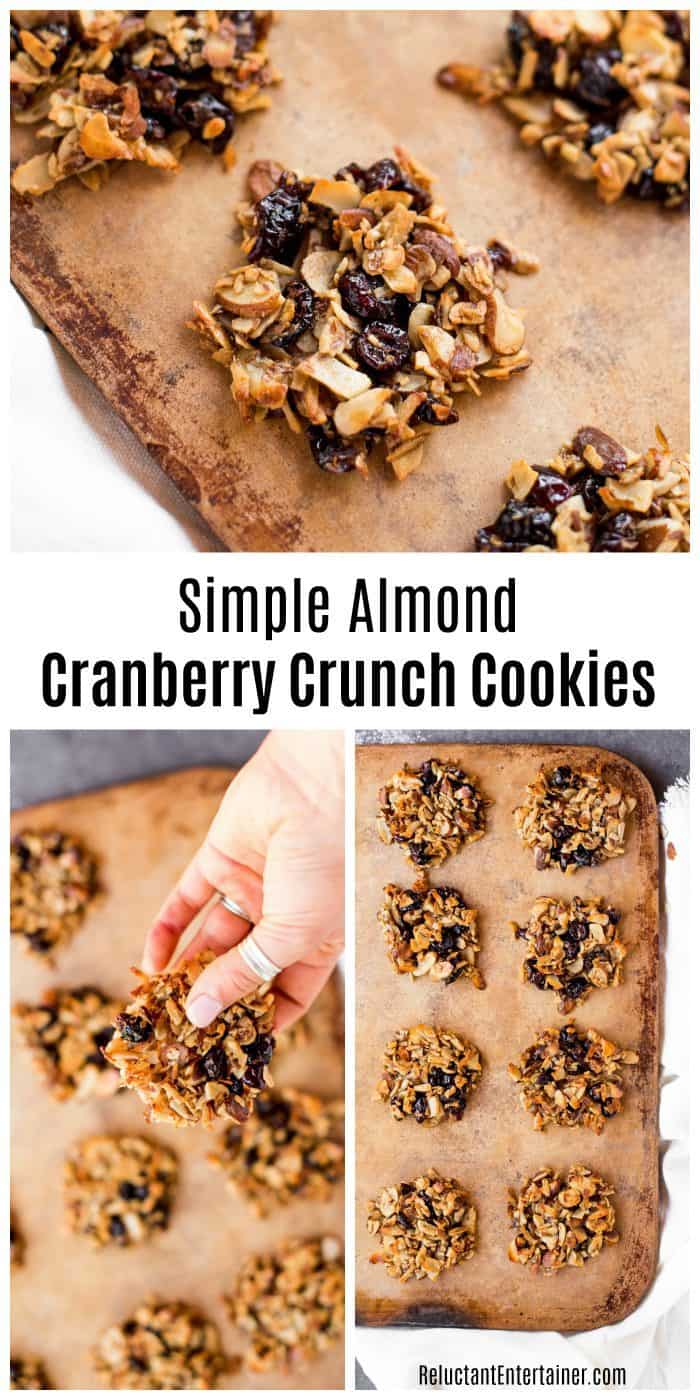 Simple Almond Cranberry Crunch Cookies Recipe