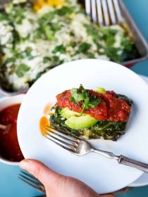 Sweet Potato Collard Green Enchiladas