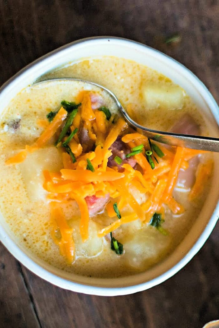 Baked Potato and Ham Soup recipe