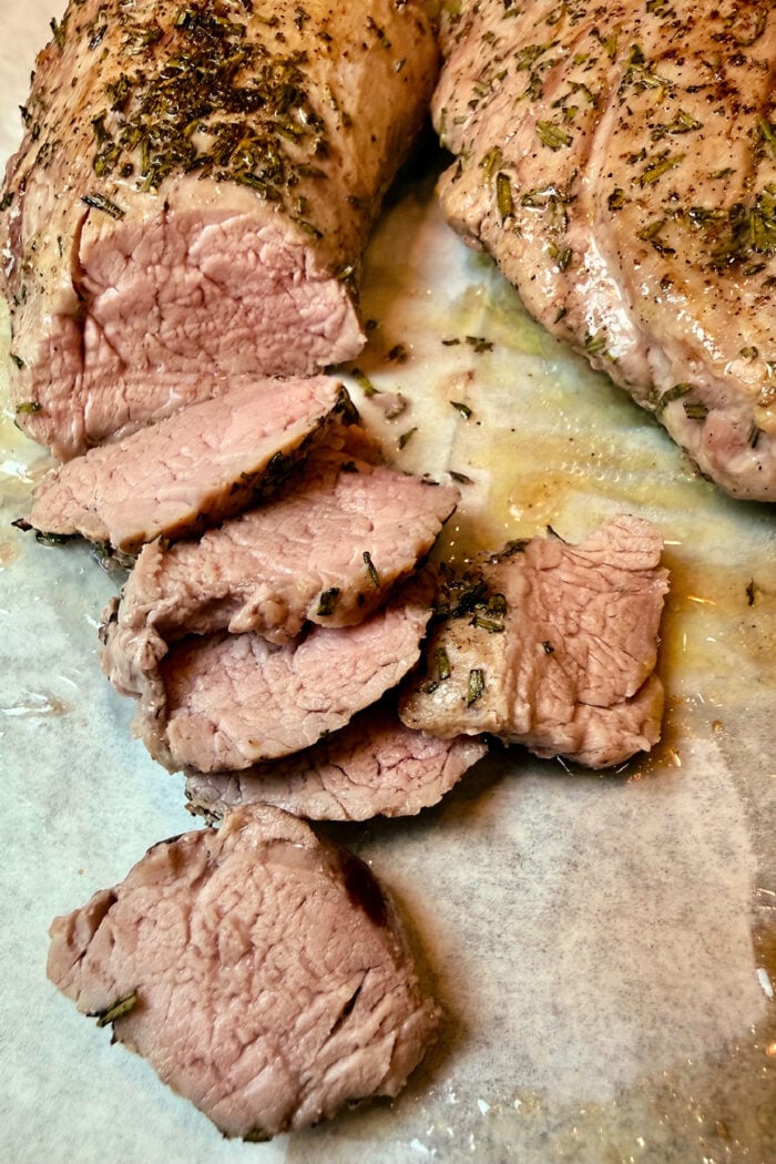 slices Rosemary Pork Tenderloin recipe