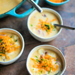 cheese on Baked Potato and Ham Soup