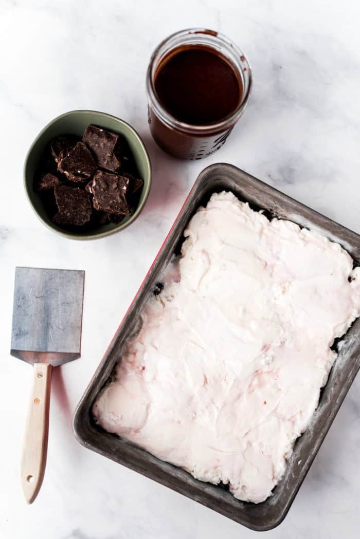 jar of Homemade Chocolate Sauce Recipe for ice cream dessert