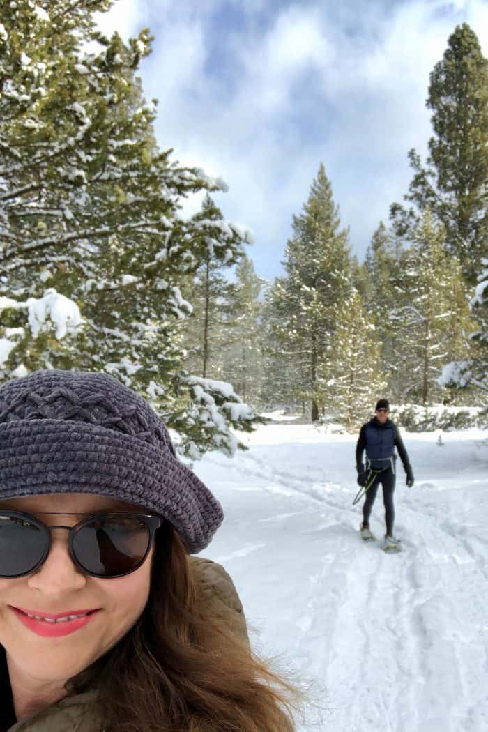 Valentine's Day Date Night Charcuterie Board - snowshoeing