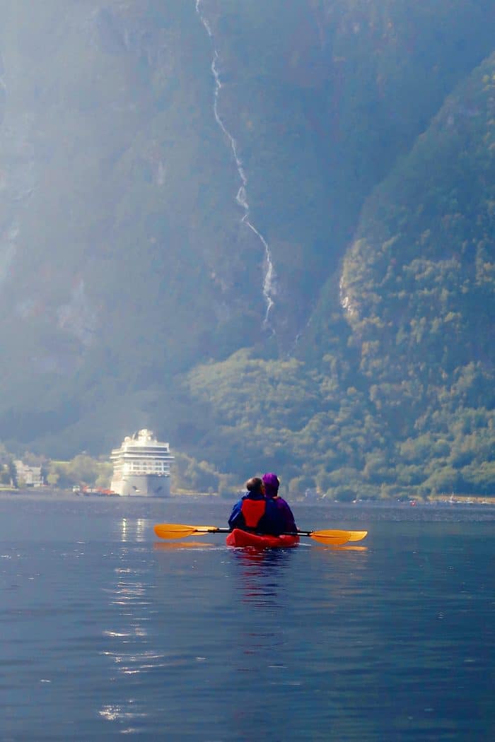 Homelands Viking Cruise Excursions Norway - kayaking to ship