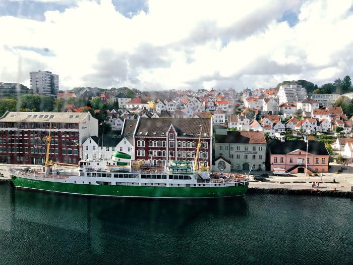 Homelands Viking Cruise Excursions Norway - green ship