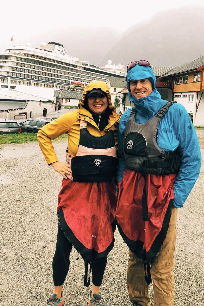 Homelands Viking Cruise Excursions Norway - gearing up kayaking