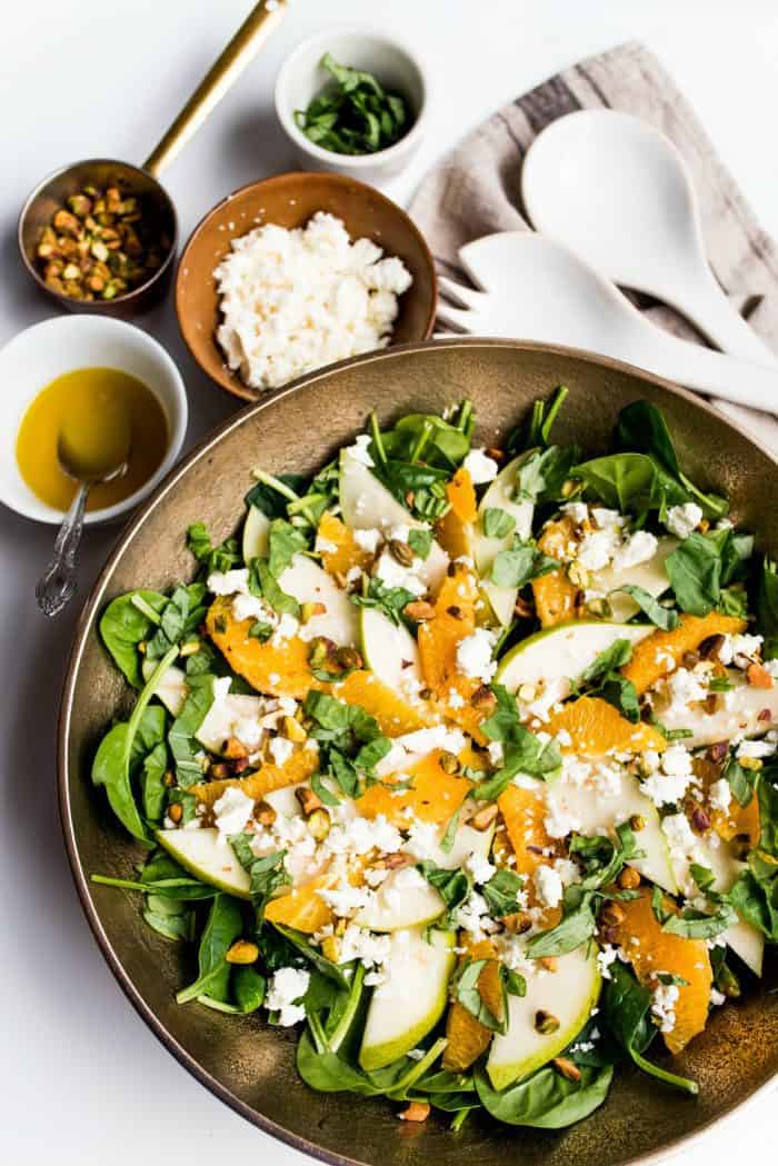 Irish Flag Spinach Salad ingredients