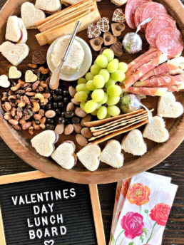 Valentine's Day Charcuterie Board for lunch