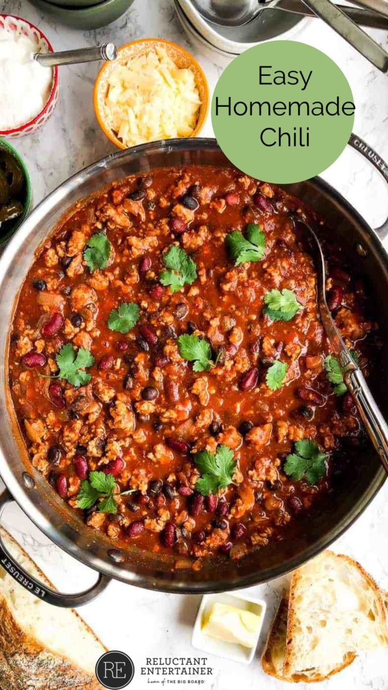 Easy Homemade Chili Recipe - Reluctant Entertainer