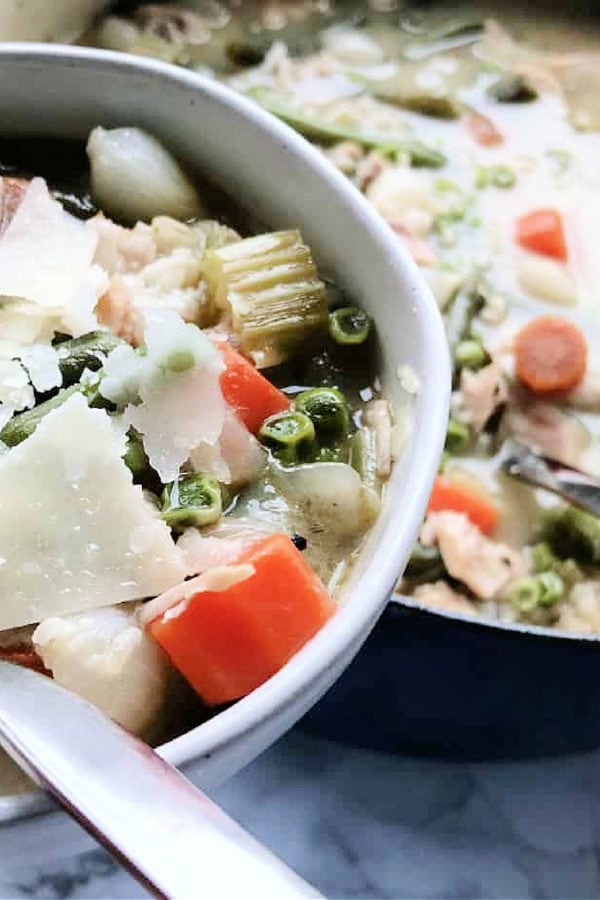 turkey soup with parmesan cheese
