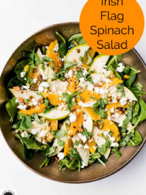 a delicious Irish Flag Spinach Salad