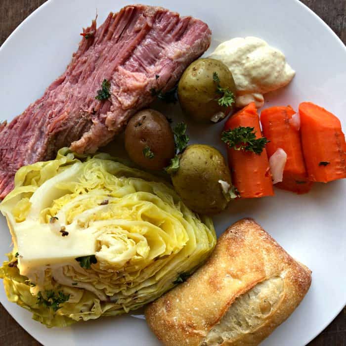 BEST Corned Beef and Cabbage with mustard sauce