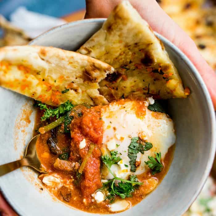 Bowl Eggs Poached in Tomato (Shakshuka)