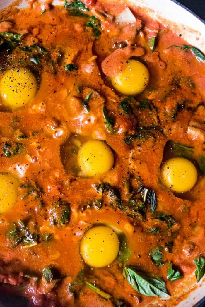 Eggs Poached in Tomato (Shakshuka) - how to