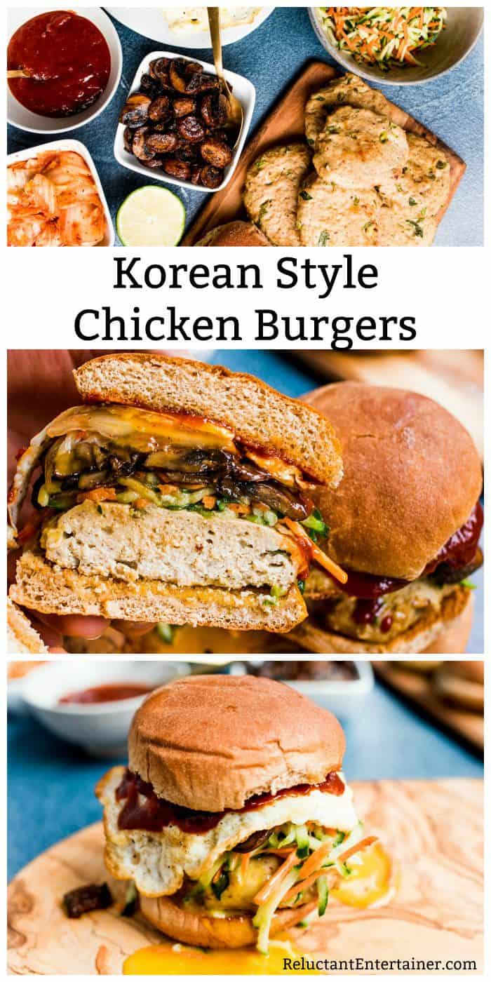 Korean Style Chicken Burgers - Reluctant Entertainer