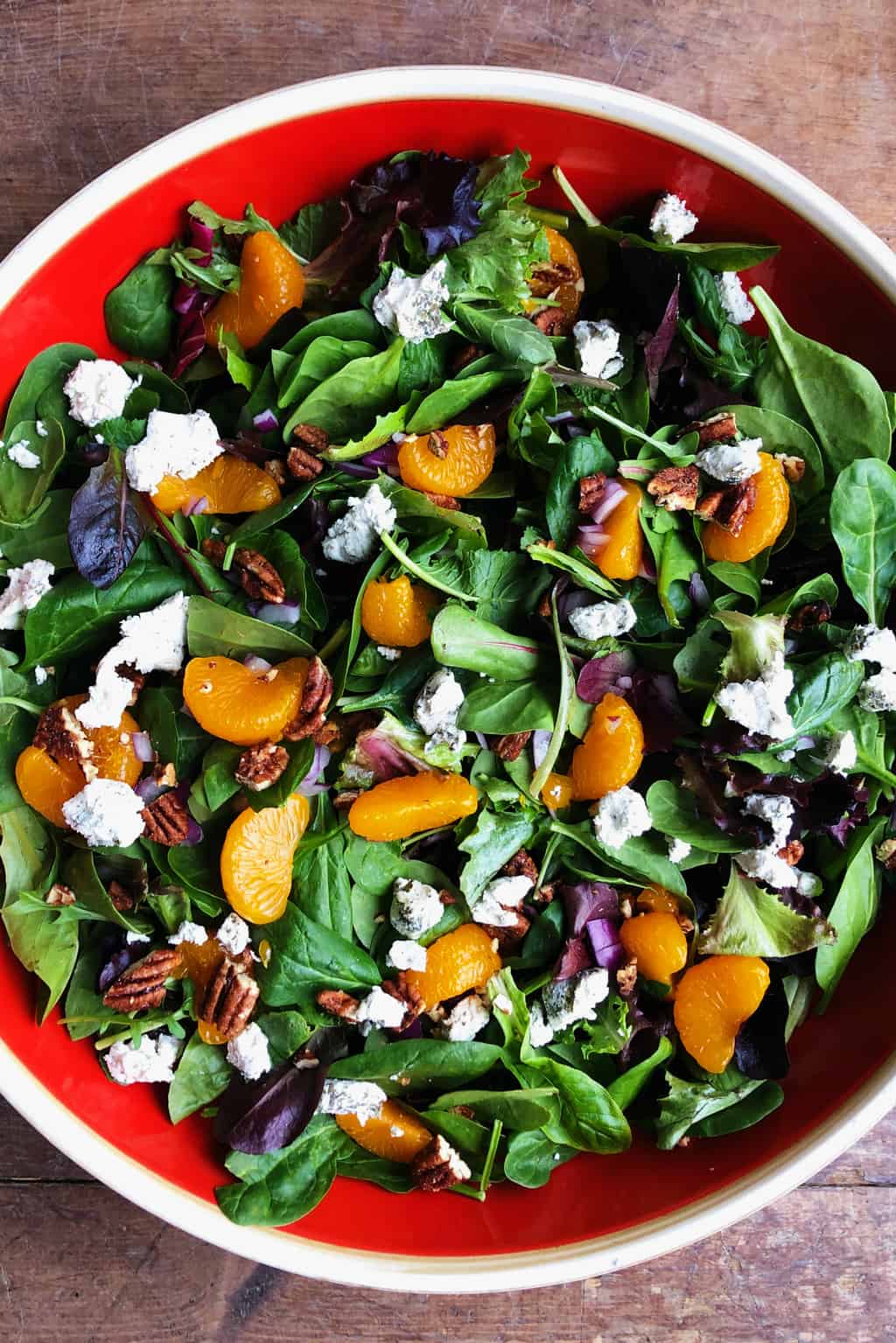 Mandarin Mixed Green Salad Recipe - Reluctant Entertainer