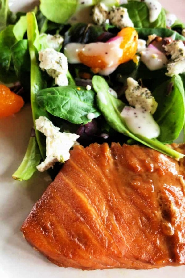 Honey Sriracha Salmon with salmon