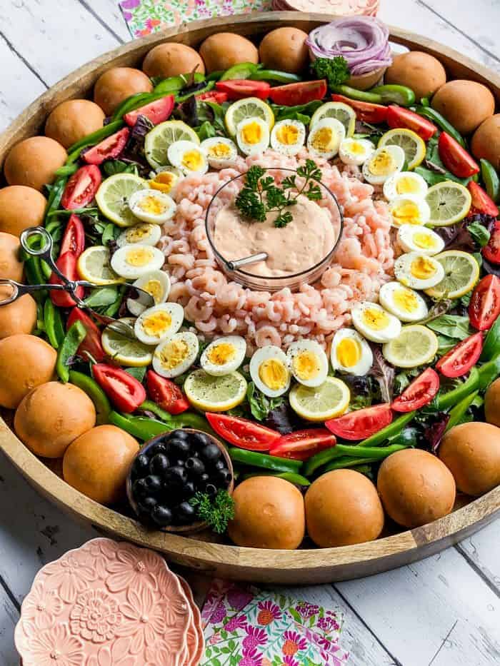 Easter Shrimp Louis Salad Board