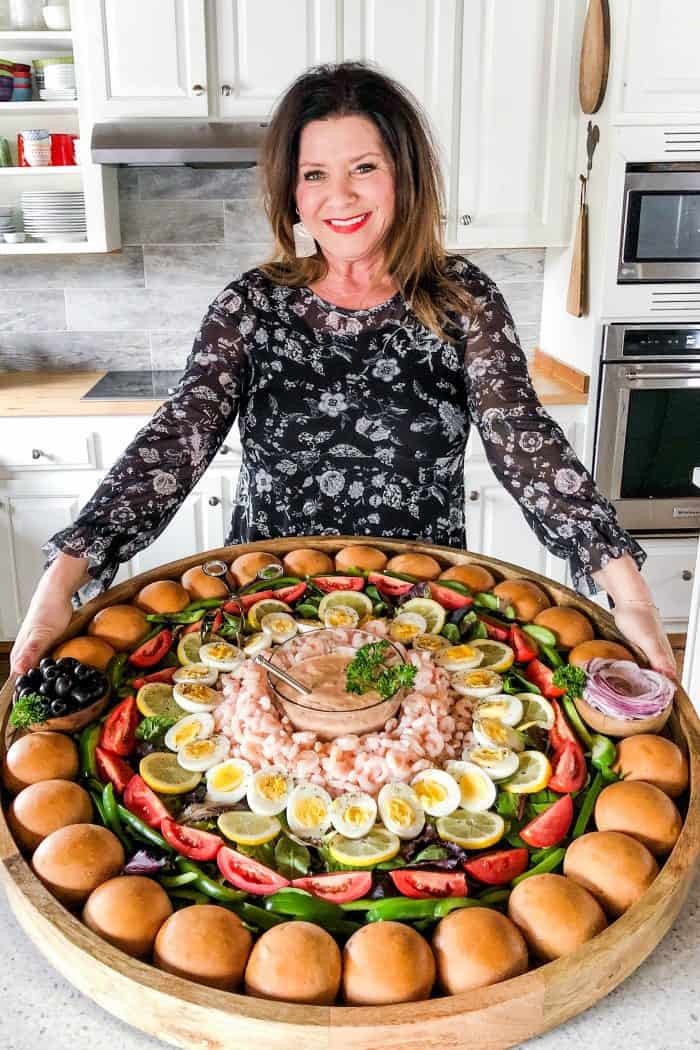 EPIC Shrimp Louis Salad Board - how to