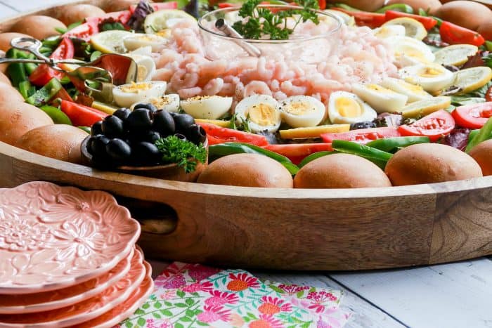 Easter EPIC Shrimp Louis Salad Board